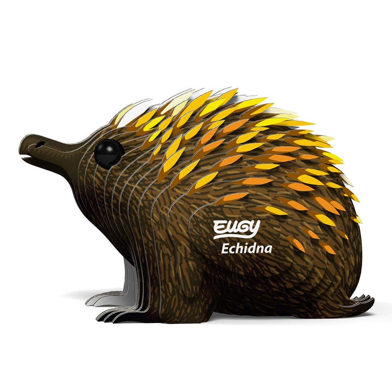 اوجي أحجية Eugy Echidna ثلاثية الأبعاد مكونة من 26 قطعة ألغاز تعليمية صديقة للبيئة للأولاد والبنات والأطفال من سن 6 سنوات فما فوق - Image 1